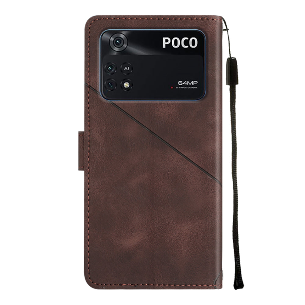 Leather Phone Case For Xiaomi Poco M4 Pro 4G PT005 YB Imprinting Series-6 Stand Wallet Skin-friendly Anti-scratch Phone Cover Leather Phone Case For Xiaomi Poco M4 Pro 4G PT005 YB Imprinting Series-6 Stand Wallet Skin-friendly Anti-scratch Phone Cover